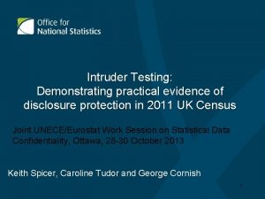 Intruder Testing Demonstrating practical evidence of disclosure protection