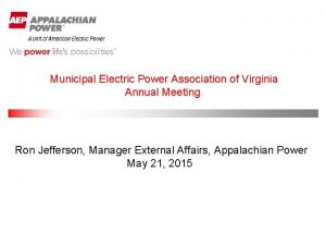 Municipal Electric Power Association of Virginia Annual Meeting