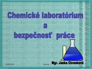 12202021 Koick Chemick laboratrium je pecilne upraven miestnos