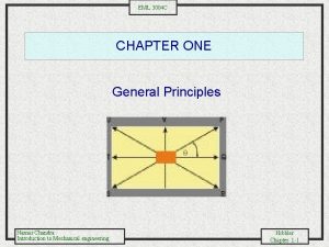 EML 3004 C CHAPTER ONE General Principles Namas