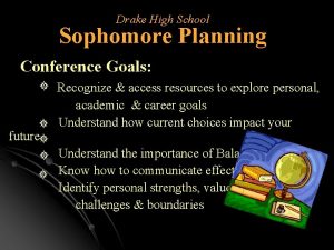 Drake High School Sophomore Planning Conference Goals future