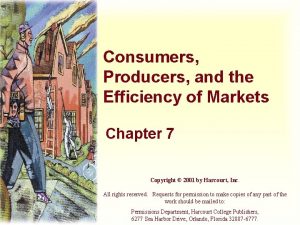 Consumers Producers and the Efficiency of Markets Chapter