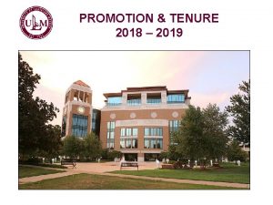 PROMOTION TENURE 2018 2019 PT Timetable during sixth