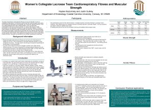 Womens Collegiate Lacrosse Team Cardiorespiratory Fitness and Muscular