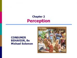 Chapter 2 Perception CONSUMER BEHAVIOR 8 e Michael