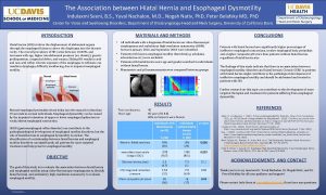 The Association between Hiatal Hernia and Esophageal Dysmotility