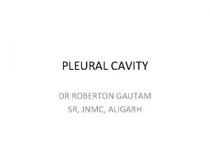 PLEURAL CAVITY DR ROBERTON GAUTAM SR JNMC ALIGARH