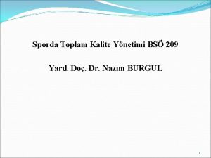 Sporda Toplam Kalite Ynetimi BS 209 Yard Do