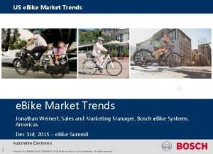 US e Bike Market Trends 1 e Bike