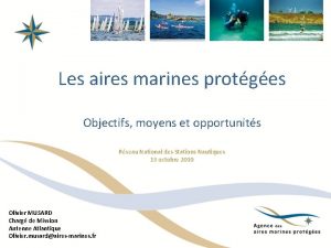 Les aires marines protges Objectifs moyens et opportunits