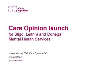 Care Opinion launch for Sligo Leitrim and Donegal