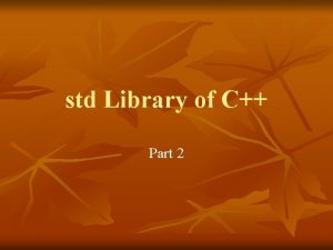 std Library of C Part 2 vector n