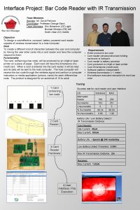 Interface Project Bar Code Reader with IR Transmission