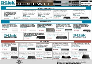 Retail File January 2021 10100 ETHERNET SWITCHES DLINK