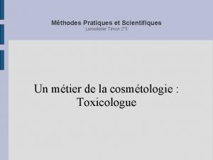 Mthodes Pratiques et Scientifiques Lemelletier Timon 2 5