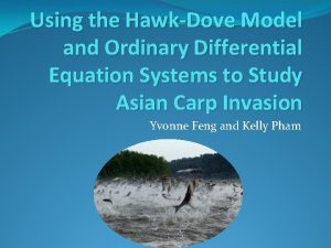 Using the HawkDove Model and Ordinary Differential Equation
