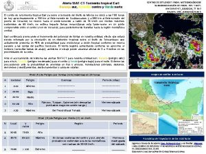 Alerta SIATCTTormenta tropical Earl Naranja sur sur Amarillo