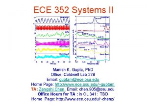 ECE 352 Systems II Manish K Gupta Ph