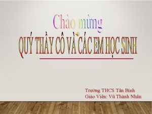 Trng THCS Tn Bnh Gio Vin V Thnh