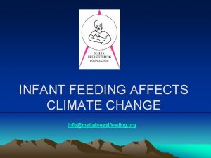 INFANT FEEDING AFFECTS CLIMATE CHANGE infomaltabreastfeeding org Infant