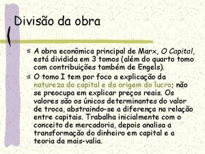 Diviso da obra A obra econmica principal de