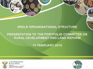 Presentation Title Here Sub Title Here DRDLR ORGANISATIONAL