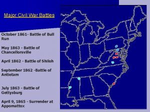 Major Civil War Battles October 1861 Battle of