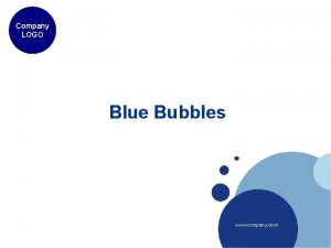 Company LOGO Blue Bubbles www company com Example