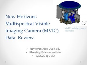 New Horizons Multispectral Visible Imaging Camera MVIC Data