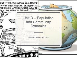 Unit D Population and Community Dynamics Redding Biology