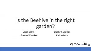 Is the Beehive in the right garden Jacob