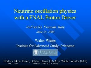 Neutrino oscillation physics with a FNAL Proton Driver