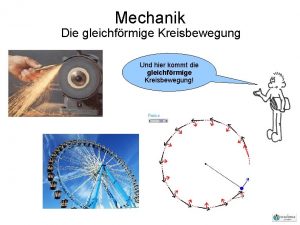 Mechanik Die gleichfrmige Kreisbewegung Und hier kommt die