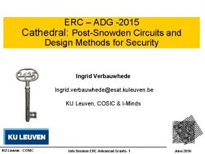 ERC ADG 2015 Cathedral PostSnowden Circuits and Design