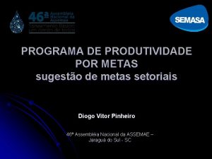 PROGRAMA DE PRODUTIVIDADE POR METAS sugesto de metas