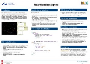 Reaktionshastighed Introduktion Beskrivelse af aktiviteten Udvidelse af velsen