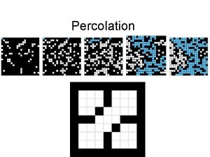 Percolation Percolation theory is the study of the