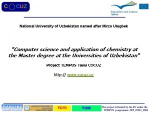 National University of Uzbekistan named after Mirzo Ulugbek