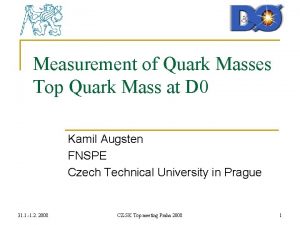 Measurement of Quark Masses Top Quark Mass at