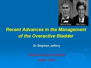 Recent Advances in the Management of the Overactive