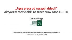 Rce precz od naszych dzieci Aktywizm rodzicielski na