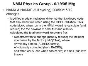 NMM Physics Group 91905 Mtg NAMX NAMXF full