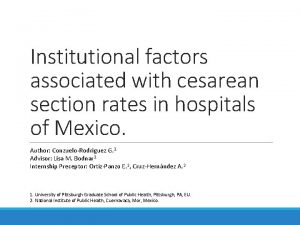 Institutional factors associated with cesarean section rates in