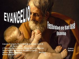 Coment Evangelio Festividad de San Jos Ciclo B