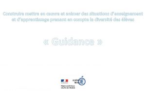 Construire mettre en uvre et animer des situations