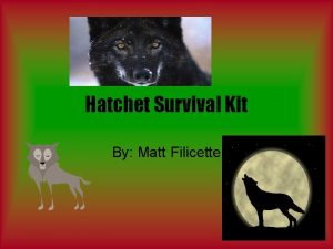 Hatchet Survival Kit By Matt Filicette Hatchet If