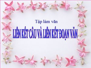 Tp lm vn I Khi nim lin kt