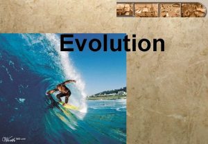 Evolution History of evolutionary theory Sources of variation