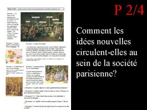 P 24 Comment les ides nouvelles circulentelles au