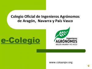 Colegio Oficial de Ingenieros Agrnomos de Aragn Navarra